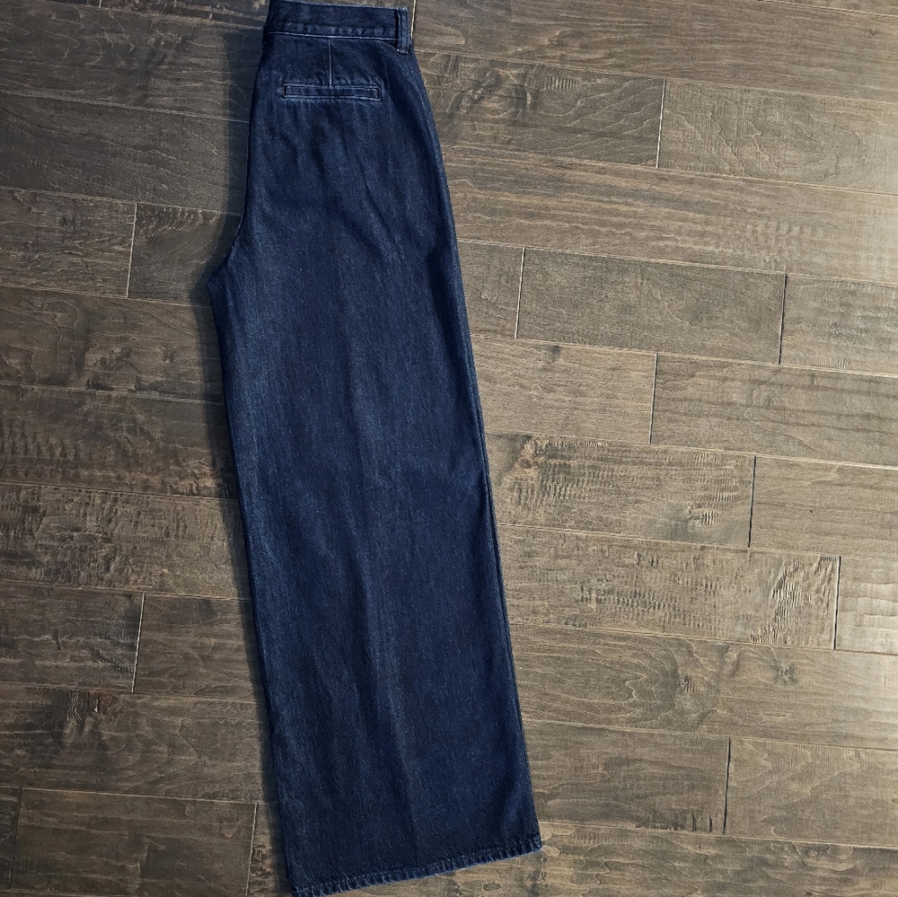 Madewell Dark Blue Wide Leg Flare Jeans - Picture 8 of 8